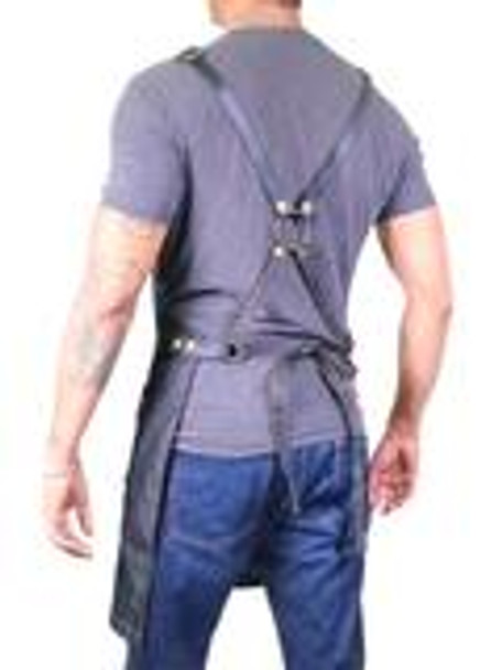 HairArt Barber Apron - Dark Wash Denim Unisex 