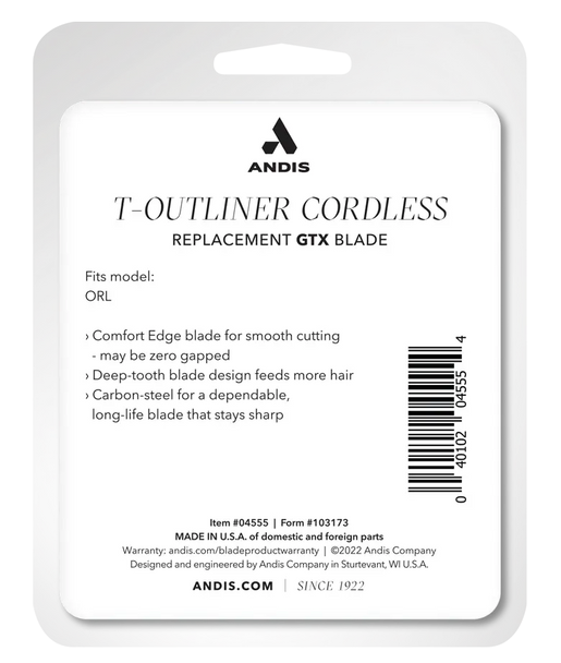Andis Cordless T-Outliner Li Replacement Deep Tooth GTX Blade (AND-04555) 