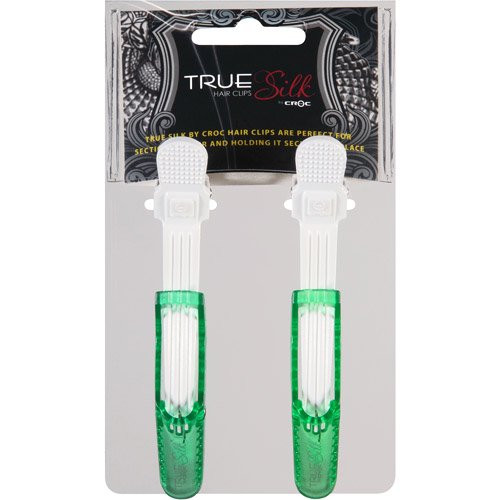 CROC TrueSilk Hair Clip Green/White (CR-HC-GR)
