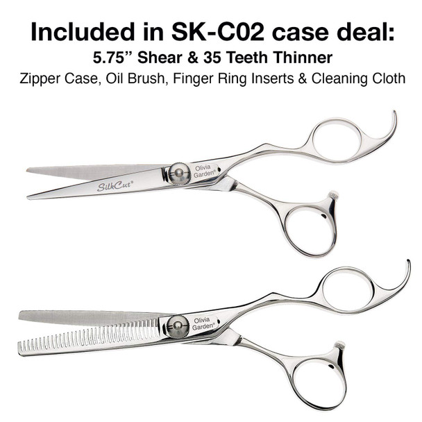 Olivia Garden SilkCut 5.75" Shear and Thinner Set