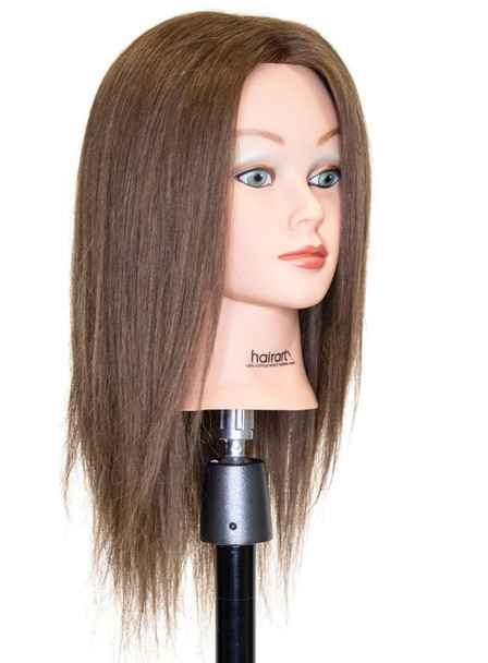 HairArt Mannequin "Chantal" -100% European Hair Medium Brown 