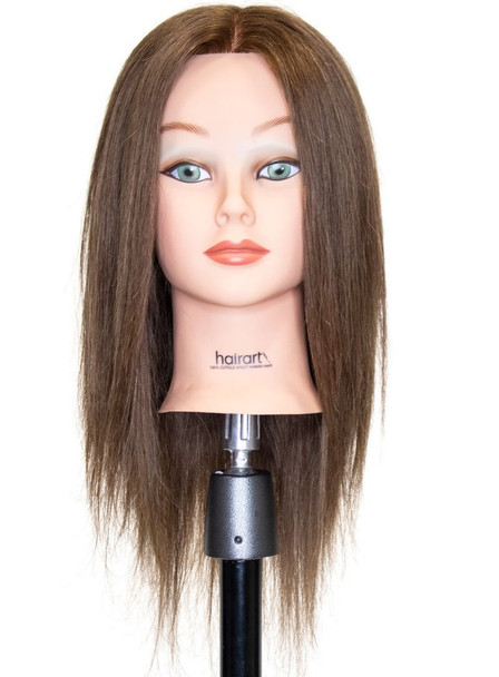 HairArt Mannequin "Chantal" -100% European Hair Medium Brown 