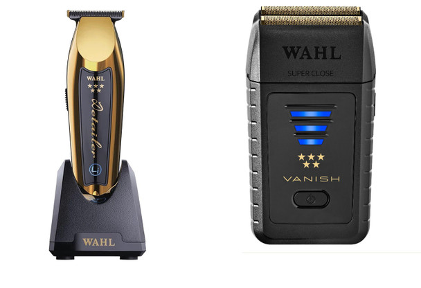 Wahl Limited Edition  Gold Detailer li Cordless, Black Vanish Shaver Duo