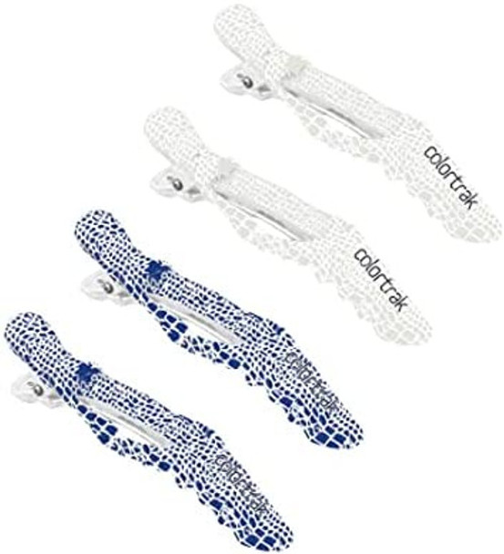 Colortrak Rubberized Croc Clips 4pk Safari Chic