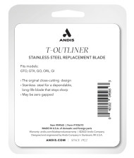  Andis T-Outliner Stainless Steel Replacement Blade 04565 (AND-04565)