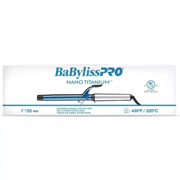 BaBylissPRO Nano Titanium Extended Barrel Curling Iron 1" (BNTW100XLUC)