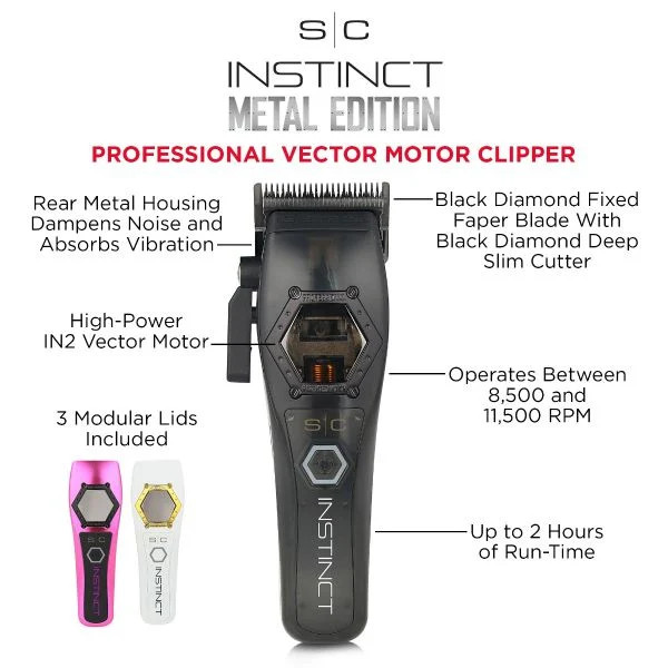 Stylecraft Pro Metal Instinct Cordless Clipper (SC611M)