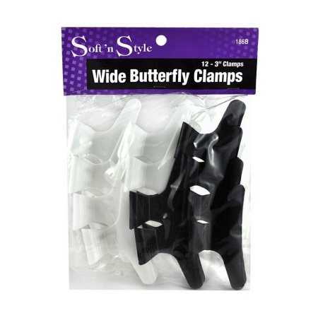  Soft n Style 3" Butterfly Clamps 12pk (SNS-186B)