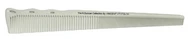 Vincent K.D. Collection Ceramic White Narrow Tapering Comb 7"
