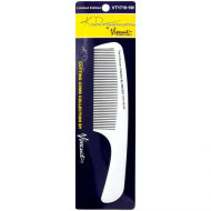  Vincent K.D. Collection Ceramic White Jr Flat Top Comb 8.25" ( VT1719-1W)