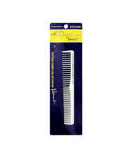 Vincent K.D. Collection Ceramic White All Purpose Extra Wide Comb 7.25"