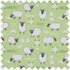 Yarn Holder In Green Matt PVC Fabric  with  Sheep Design 