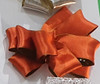 Autumn Orange and Sage Green Reversible Satin Ribbon with Wired Edge, 38mm wide (Sold Per Metre)