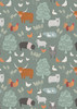 Country life on green - - 100% Cotton - 44/5" -112cm width ( Sold per half metre)