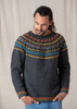 6153 - Men's Fairisle Yoke Top Down Sweater in Aran - 81-127cm (32-50in)