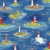 By the sea col - 101 Lighthouse - 100% Cotton - Sold by the half metre