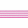 Pink & White Stripe Ribbon, 25mm wide, Sold Per Metre