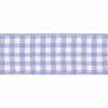 Orchid & White Gingham Ribbon, 15mm wide, Sold Per Metre