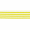Yellow & White Stripe Ribbon, 25mm wide, Sold Per Metre