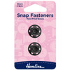 Sew-On Snap Fasteners - Black - 18mm