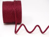 Burgundy Woven Satin Crepe Cord, 6mm wide (Sold Per Metre)