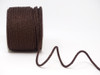 Dark Brown Woven Satin Lacing Cord, 4mm wide (Sold Per Metre)