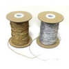 Metallic Silver Round/Cord "Hat" Elastic, 1mm wide (Sold Per Metre)