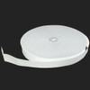White 1" Flat Woven Elastic, 25mm wide (Sold Per Metre)