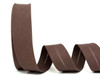 Peat Brown Polycotton Bias Binding, 30mm wide, Sold Per Metre