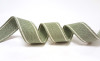 Soft Sage with White Twin Stripe Webbing, 34mm wide - Perfect for Bag Handles/Straps, Sold Per Metre