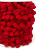 Red Large Pom Pom Trim, Sold Per Metre