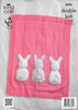 4006 Baby Pram & Cot Blankets and Bunny Rabbit Toy DK Knitting Pattern