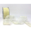 Antique White Sheer Organza Ribbon, 38mm wide, Sold Per Metre