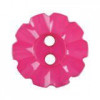 Cerise 2 Hole Fluted Edge Button - 15mm ( Sold Individual)