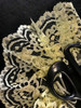 Yellow 90mm Floral Scalloped Nylon Lace