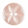 Peach Star Button, 14mm (9/16in) Diameter (Sold Individually)