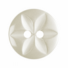 Light Cream Star Button, 14mm (9/16in) Diameter (Sold Individually)