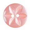 Salmon Pink Star Button, 16mm (5/8in) Diameter (Sold Individually)