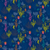 Ocean Life On Blue - 100% Cotton 112cm/44in wide, Sold Per Half Metre