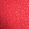 Gold Stars on Red-( 100% Cotton) -140cm/55in wide, Sold Per HALF Metre