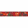 Vintage Fox Friends on Autumn Red Ribbon -25mm Width ( Sold by the Metre)