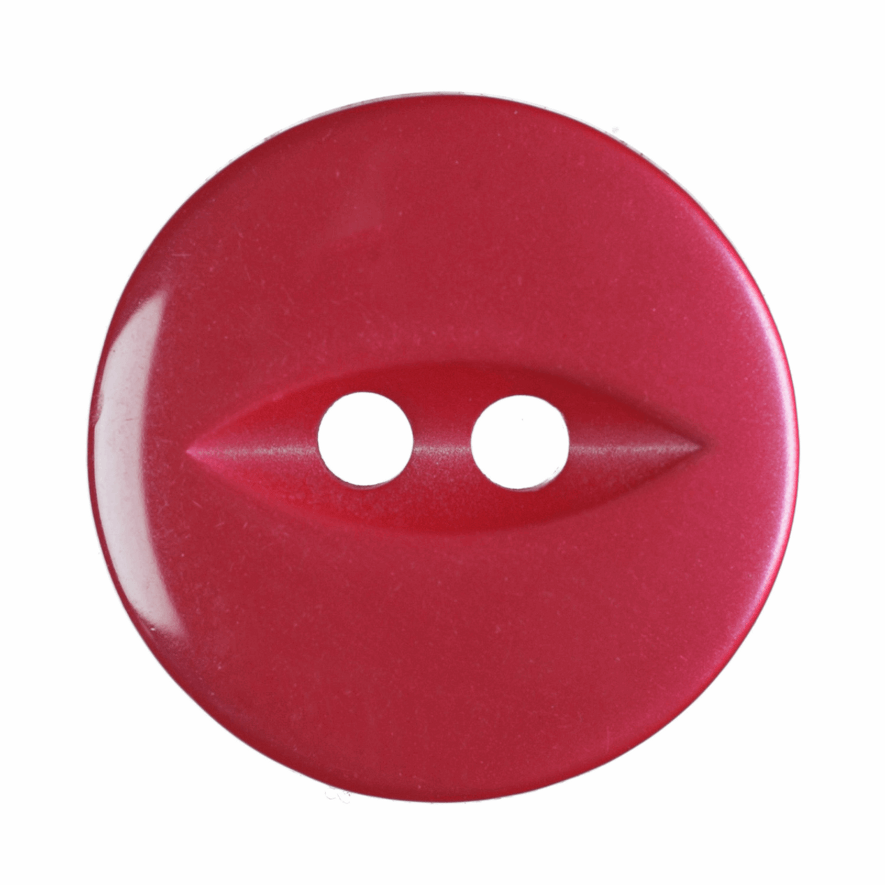 Red Fish Eye Button - Available in 4 Sizes (Sold Individually)