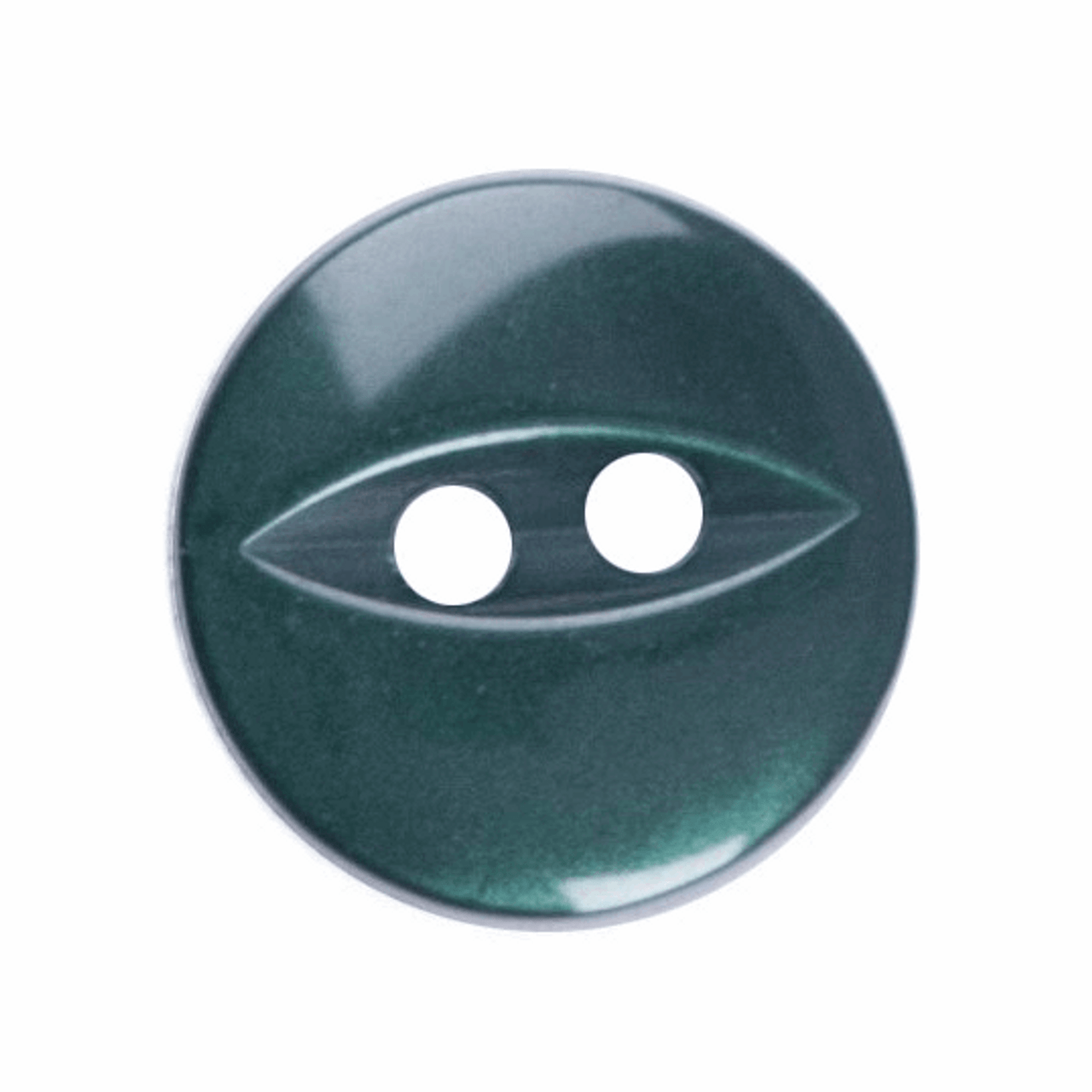 Dark Green Fish Eye Button - Available in 4 Sizes (Sold Individually)