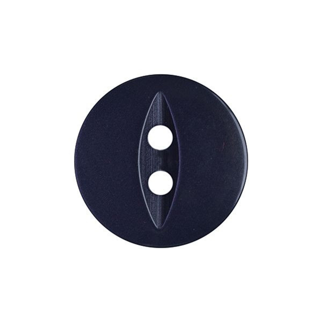 Navy Fisheye Baby Buttons - Available in 4 Sizes (Sold Individually)