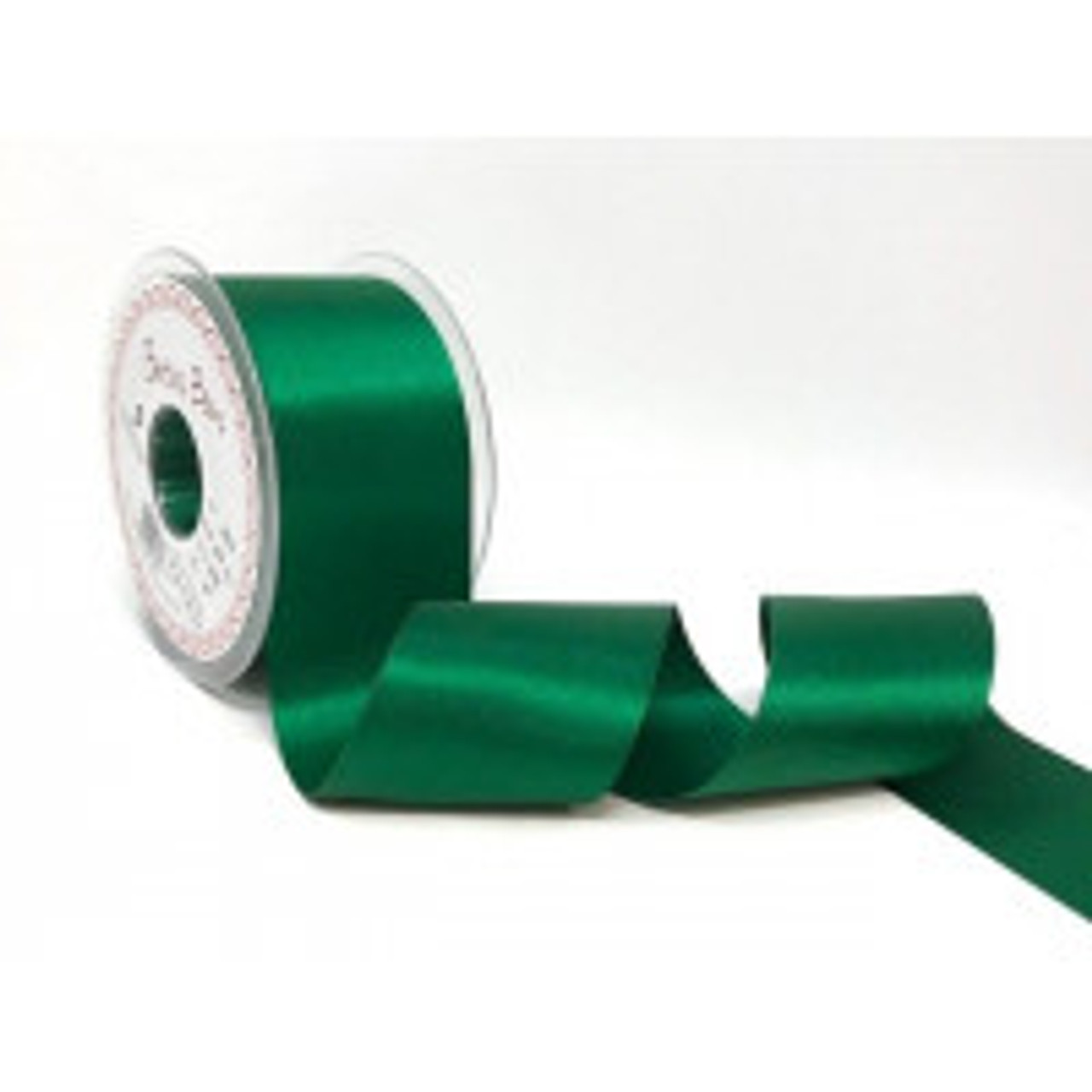 50mm 455 Hunter Green Double Satin Berisfords Ribbon ( Sold per Metre)