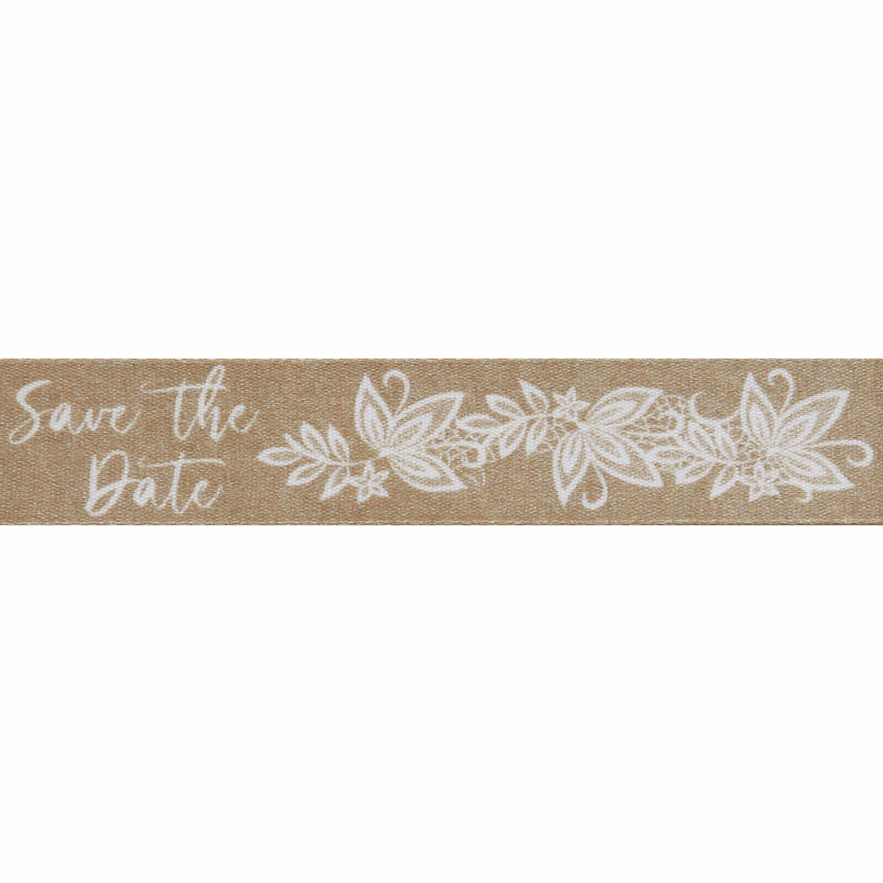 80389 Berisfords - Save The Date -25mm width ( Sold per Metre)