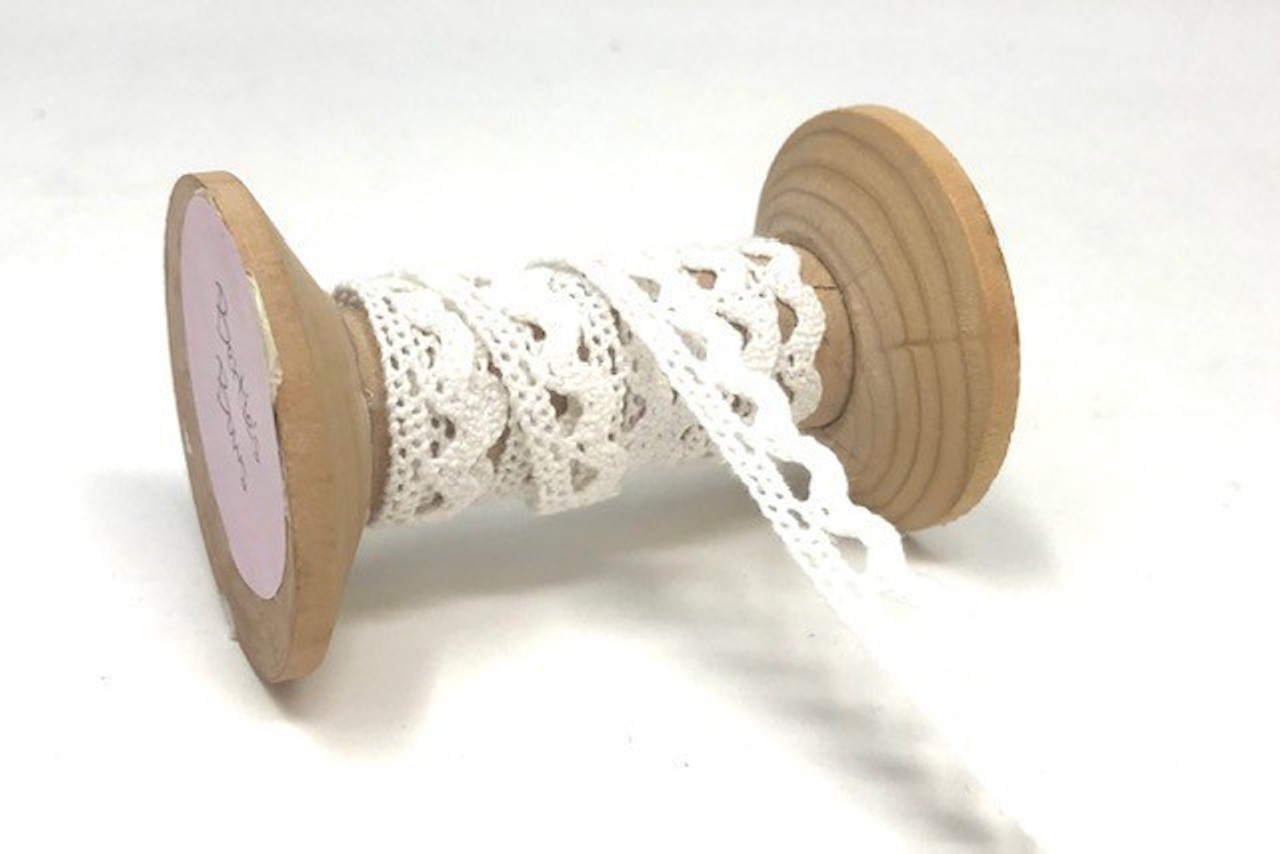 15mm Scalloped Edge Cotton Lace - Sold by the Metre