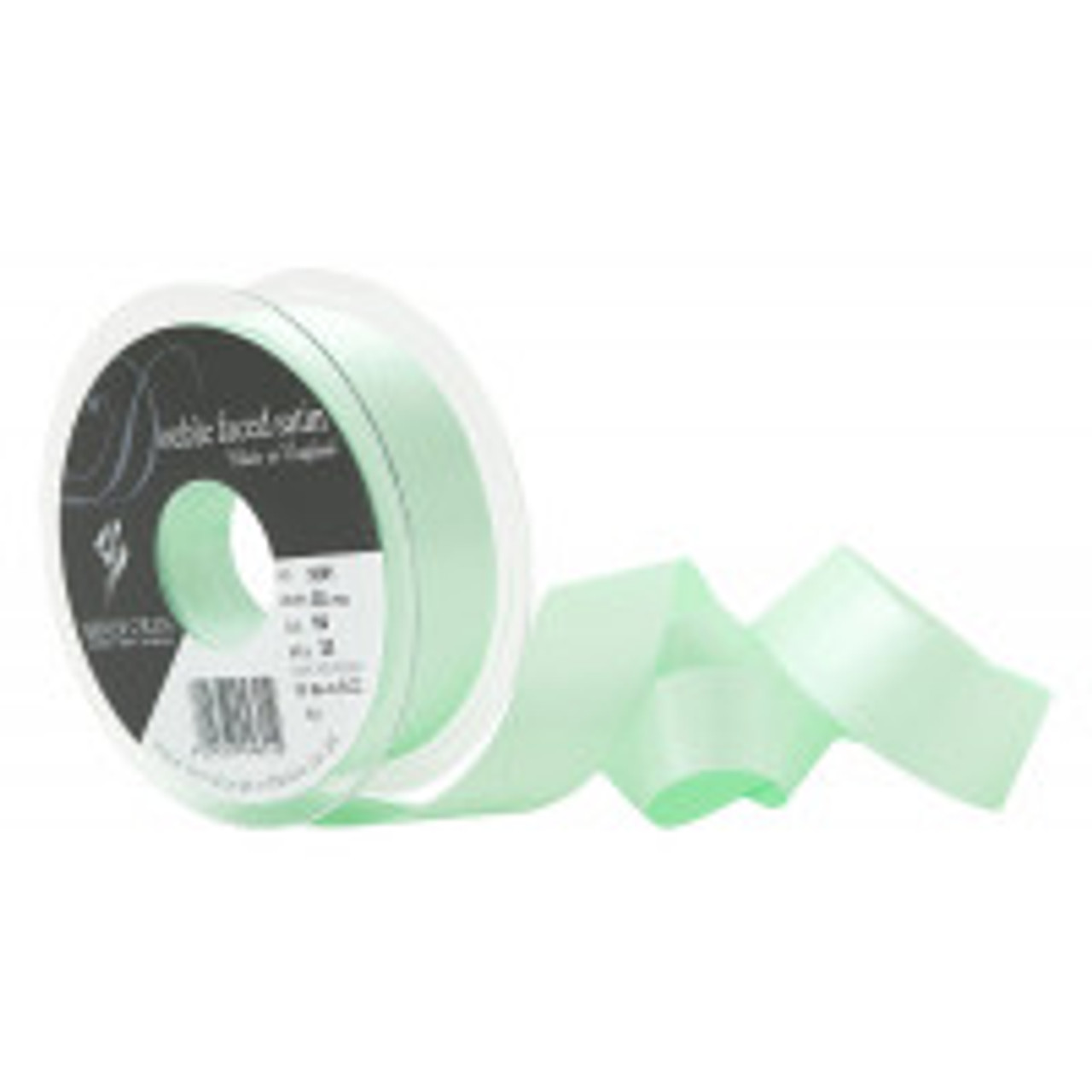 25mm 56 Mint Green Double Satin Berisfords Ribbon ( Sold per Metre)