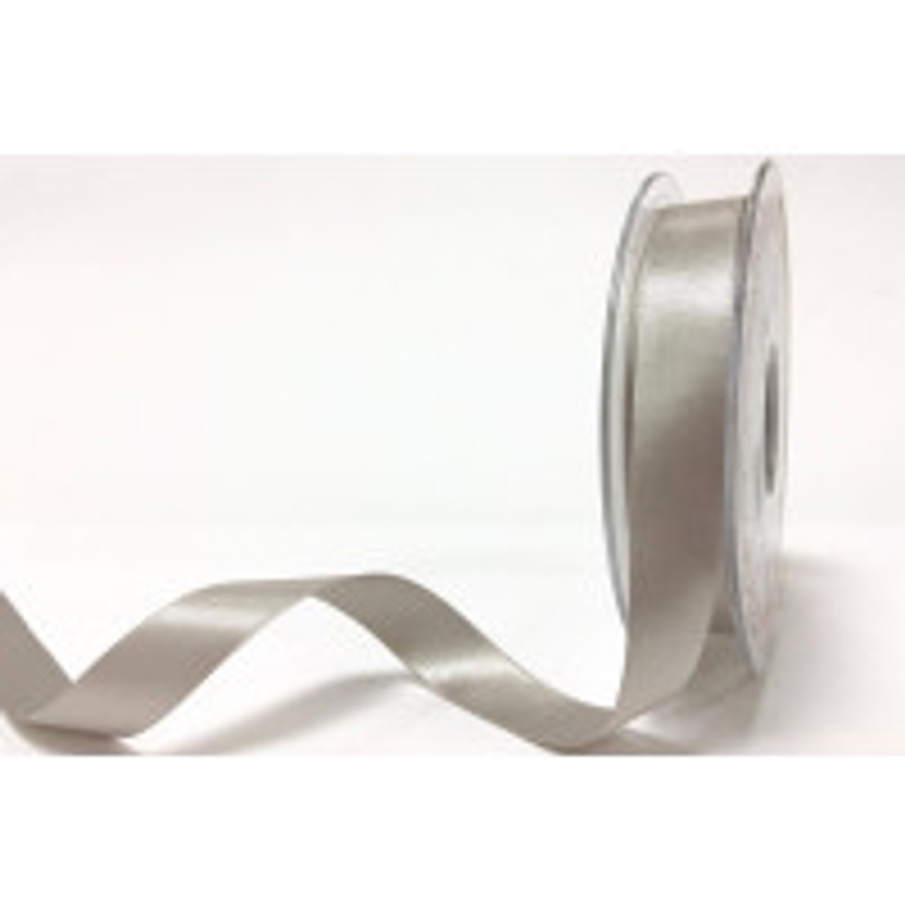 15mm 18 Silver Grey Double Satin Berisfords Ribbon ( Sold per Metre)