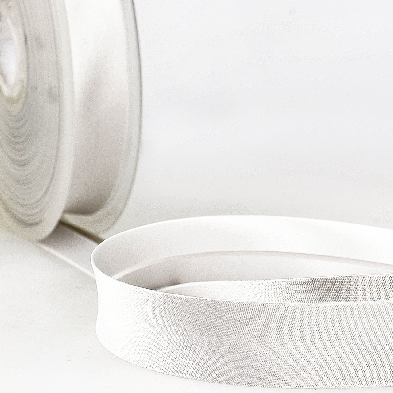 Light Grey Satin Bias Binding - 20mm ( Sold by the metre)